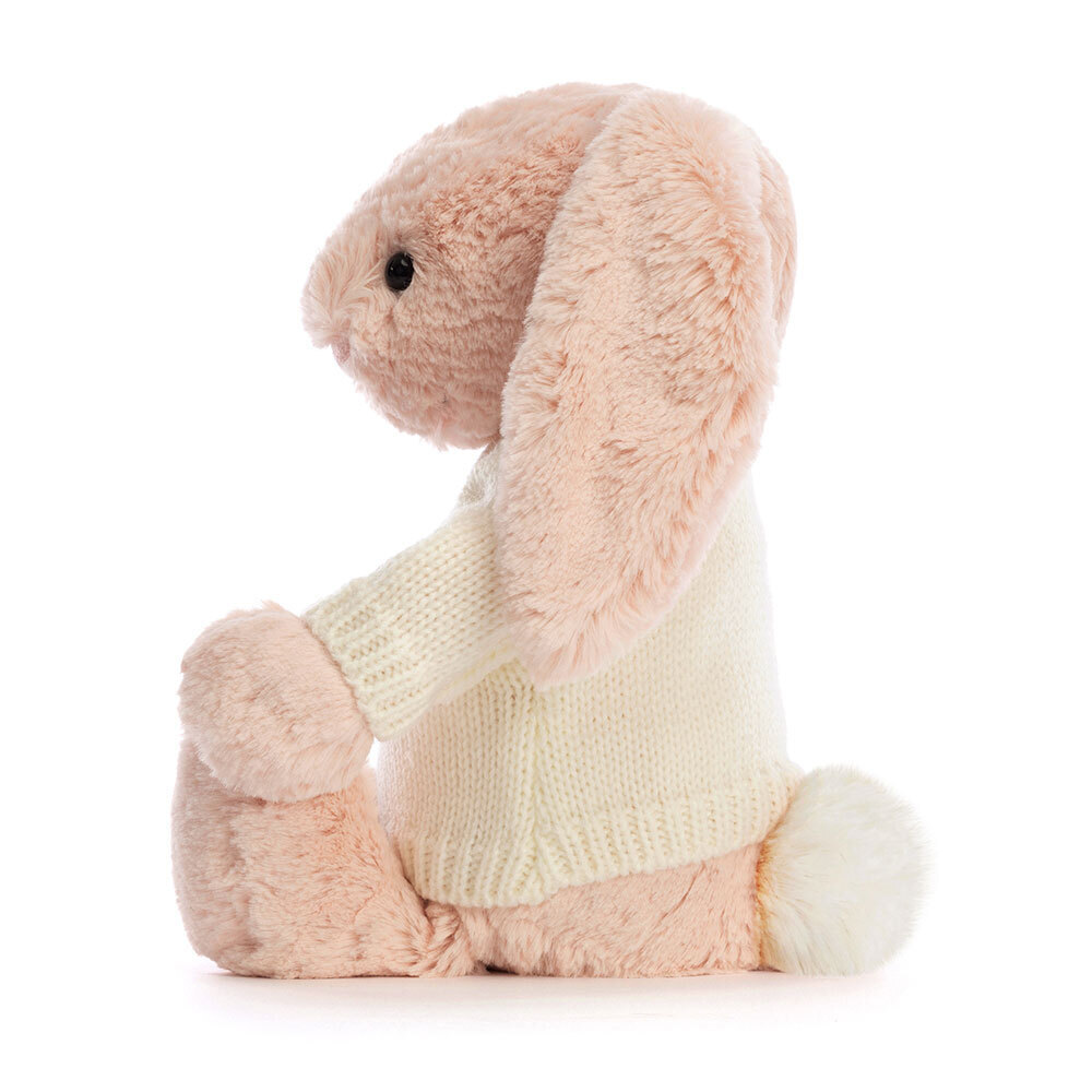 Bashful Blush Bunny with Personalized Cream Jumper