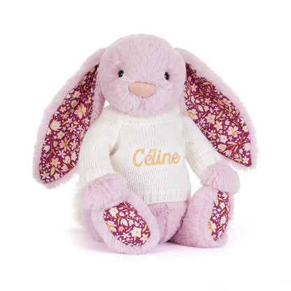 Thistlepop Blossom Luxe Bunny with Personalized Cream Jumper