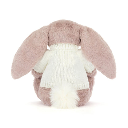 Bashful Luxe Bunny Rosa with Personalized Cream Jumper