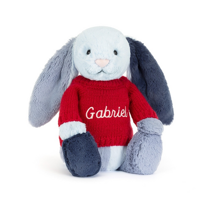 Puddlesea Bunny with Personalized Red Jumper