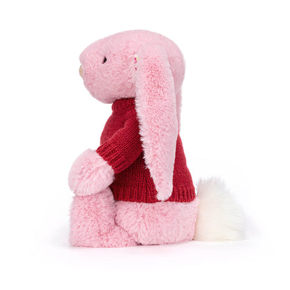 Blushkin Blossom Luxe Bunny with Personalized Red Jumper