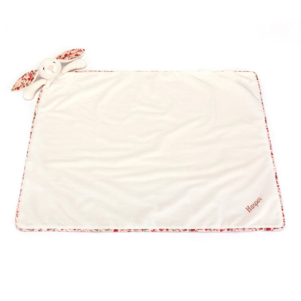 Personalized Blossom Cream Bunny 'Berry' Blankie