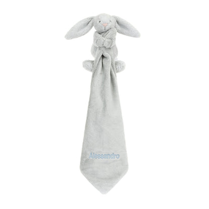 Personalized Bashful Silver Bunny Soother